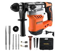 Marteau Perforateur Electrique 1600W ValueMax, Perceuse a Percussion 3 en 1, Poignee Rotative 360°, 3 Forets SDS Plus, Perforation, Percage et Burinage, Livree en Mallette et Accessoires
