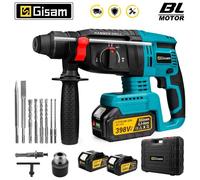 Marteau perforateur - Gisam - Moteur sans balais - SDS Plus-Perçage béton 26 mm-4 modes