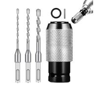 Marteau perforateur rotatif, adaptateur d'alimentation à dégagement rapide, forets à marteau perforateur durable avec construction en acier robuste, ensemble de forets à changement rapide, outil de