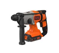 Marteau Perforateur sans fil 18V SDS+ 1,2 Joules Batterie 2Ah BLACK+DECKER BCD900D1S QW Eclairage led Sac Souple B+D