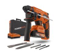 Marteau perforateur sans fil 20V 3J SDS-Plus BRUSHLESS + 5 accessoires - DUAL POWER POWDP15640 + Batterie 20V 2,0Ah x1 + chargeur