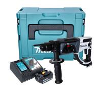 Marteau perforateur sans fil Makita DHR 202 RF1JW 18 V 20 mm 2,0 J blanc + 1 batterie 3,0 Ah + chargeur + Makpac