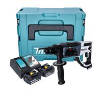 Marteau perforateur sans fil Makita DHR 202 RMJW 18 V 20 mm 2,0 J blanc + 2 batteries 4,0 Ah + chargeur + Makpac