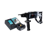 Marteau perforateur sans fil Makita DHR 202 RT1W 18 V 20 mm 2,0 J blanc + 1 batterie 5,0 Ah + chargeur
