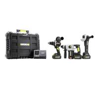 Marteau perforateur sans fil , Meuleuse d'angle sans fil, Perceuse à percussion sans fil Worx WU928 20 V 5 Ah Li-Ion +
