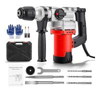 Marteau Perforateur SDS-Plus 2200W 3-en-1 5 Têtes Sécurité Anti-Blocage | 3-en-1 Perçage, Burinage, Cisaillement, 2200W, Béton Armé, Retrait Carrelage, 5 Têtes, Embrayage Sécurité Anti-Blocage