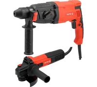 Marteau perforateur SDS Plus 3,2 J + meuleuse d'angle 125 mm 720 W - Outil électrique pour béton, métal et travaux de construction YATO