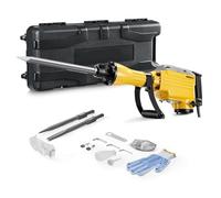 Marteau-piqueur de démolition 2200 W, 1350 coups par minute, brise-béton, marteau-piqueur électrique avec 2 ou 4 burins, jaune,Brique, bois, acier(2pcs Yellow)