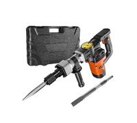 Marteau-piqueur de démolition électrique 1400 W, robuste, 2900 coups par minute, brise-béton, 2 burins, mèches de burinage,Brique, bois, acier