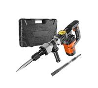 Marteau-piqueur de démolition électrique 1400 W, robuste, 2900 coups par minute, brise-béton, 2 burins, mèches de burinage,Brique, bois, acier