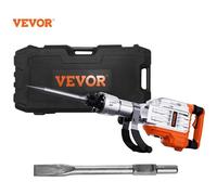 VEVOR Marteau de Démolition 3500 W Marteau-Piqueur 60 J 1900 BPM Marteau Perforateur avec 2 Burins Remplaçables Poignée Rotative 360° Anti-Vibration Brise-Béton pour Burinage Construction Plomberie