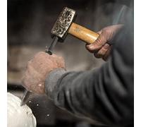 Marteau pneumatique à queue hexagonale en acier pour enlever boulons, carrelage, mortier et pièces corrodées - Burin pointu robuste 175 x 12 mm, 10,5 mm