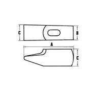 Marteau rivoir de mécanicien - manche frêne - longueur 280 mm MOB