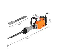 Marteau rotatif multifonctionnel de démolition Jack 1400W 1500W 3600W perceuse à percussion d'outil de marteau électrique de béton de rupture de sol(1500W)