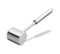 relaxdays Marteau à Viande, Double Face, attendrisseur pour escalope, Steak, 28 cm de Long, Acier Inoxydable, argenté
