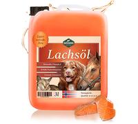 Martenbrown® 3 litres d'huile de saumon norvégienne premium pour chiens, chevaux et chats | Huile de poisson en bidon | pour nourriture sèche, nourriture en conserve ou comme huile Barf