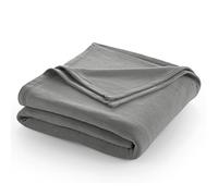 MARTEX Couverture Polaire pour très Grand lit, Chaude, légère, Super Douce, Antistatique, Toutes Saisons, de qualité hôtelière, pour canapé (274,3 x 228,6 cm, Gris)