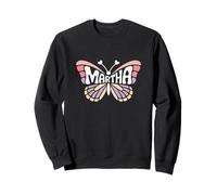 Martha Butterfly - Word Art personnalisé avec nom Mignon Sweatshirt