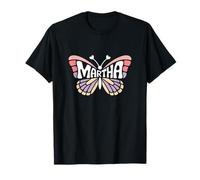 Martha Butterfly - Word Art personnalisé avec nom Mignon T-Shirt