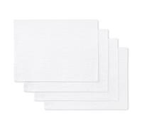 Martha Stewart Honeycomb Lot de 4 Sets de Table réversibles Modernes, 33 x 44,5 cm, Blanc
