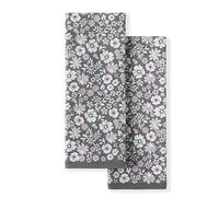 MARTHA STEWART Lot de 2 torchons de cuisine à double usage - Motif floral - 40,6 x 71,1 cm