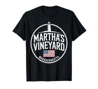 Marthas Vineyard Massachusetts Souvenir Phare Vintage T-Shirt