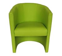 MartHome Cocktailsessel Club Tom - Hocker en Similicuir, Fauteuil pour Salon, Bureau, Hôtel - Siège, Mobilier d'Hôtel, Chaise Rembourrée, Lounge (Vert)