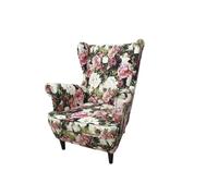 MartHome Fauteuil Rembourré Fauteuil de Salon, Fauteuil en Tissu - Fauteuil de Relaxation Chaise pour Femmes Enceintes, Fauteuil Confortable pour Le Salon - Fauteuil Scandinave (Motif Pivoine 02,)