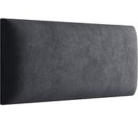 MartHome Panneau Tapissé Coussin Mural 3D, Appui-tête, Assise - Revêtement Mural Panneaux décoratifs Décoration Mural 3D Têtes de lit Rembourrées (Noir, 70 x 30 cm)