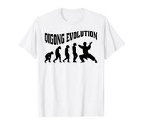 Martial-Arts chigong méditations Thai-chi Evolution Qigong T-Shirt Graphique avec Valeur, Homme, Blanc, M