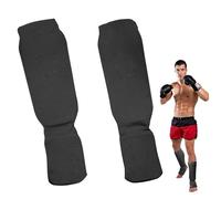Martial Arts Leg Guards - Thai Leg Guards - Kickboxing Shin Guard-s - Lightly Padded Breathable with Hook Fastener 2pcs | for Mma Self-Defense Training Sparring