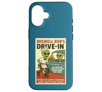 Martian Drive-in Cafe Parodie années 1950 Roswell Aliens Retro Coque pour iPhone 16