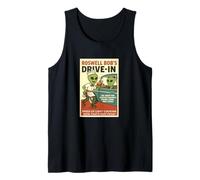 Martian Drive-in Cafe Parodie années 1950 Roswell Aliens Retro Débardeur