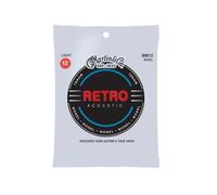 MARTIN 12 Cordes pour guitare acoustique Retro Acoustic, Monel - alliage Nickel/cuivre massif, Extra Light 10-47 (MM1012)