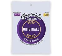 MARTIN Acoustic Bronze Originals, 80/20 Bronze, Custom Light 11-52 (M175)