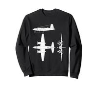 Martin B-26 Marauder WW2 Bomber Avion Blueprint Sweatshirt