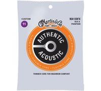 Martin Cordes de guitare acoustique MA130FX Flexible Core Custom 11-47 Phosphore bronze et soie
