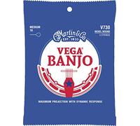 MARTIN Cordes pour Banjo, série Vega Banjo, nickel, 5 cordes Medium (10, 12, 16, 23, 10) (V730)