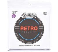MARTIN Cordes pour guitare acoustique Retro Acoustic, Monel - alliage Nickel/cuivre massif, Custom Light 11-52 (MM11)