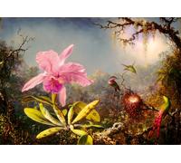 Martin Johnson Heade - Cattleya Orchid And Three Hummingbirds, 1871 - Puzzle 1000 Pièces