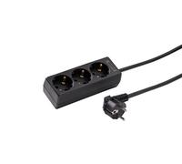 Martin Kaiser 3-Way Socket 45 Degree 3m Cable Black - 1045ZL3-15W/sw [10 Pieces]