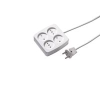 Martin Kaiser 4-Way Unearthed Socket With Cable 1.5m White (Prise européenne) - 510ZL/15/kws [10 Pieces]