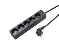 Martin Kaiser 5-Way Black Socket With Cable 3M (Prise européenne) - 1065ZL3-15W/sw [10 Pieces]