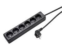 Martin Kaiser 6-Way Right Angle Socket With 5m Cable Black (Prise européenne) - 1060ZL5-15W/SW