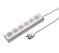 Martin Kaiser 6-Way Unearthed Socket Arctic White Cable 1.5m (Prise européenne) - 1061ZL/15/kws [10 Pieces]