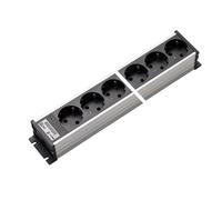 Martin Kaiser Aluminium 12-Way Power Outlet Strip Without Switch (Prise européenne) - 1302/12sw [10 Pièces]