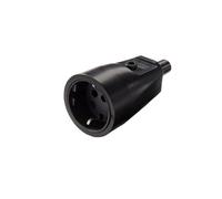 Martin Kaiser Black Mains Line Socket With Earthing Contact - 551/sw [20 Pieces] (Prise de courant noire avec contact de mise à la terre)