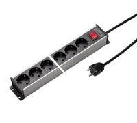 Martin Kaiser Bloc multiprises 12 voies 45 degres avec câble interrupteur (Prise européenne) - 1101ZL12l-sw15 [10 Pièces]