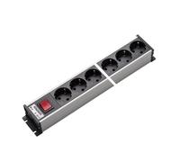Martin Kaiser Bloc multiprises 12 voies 45 degres avec interrupteur (Prise européenne) - 1101K/12l-sw [10 Pièces]
