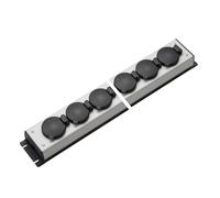 Martin Kaiser Bloc multiprises 6 voies avec couvercle rabattable (Prise européenne) - 1059/6l-sw [10 Pièces]